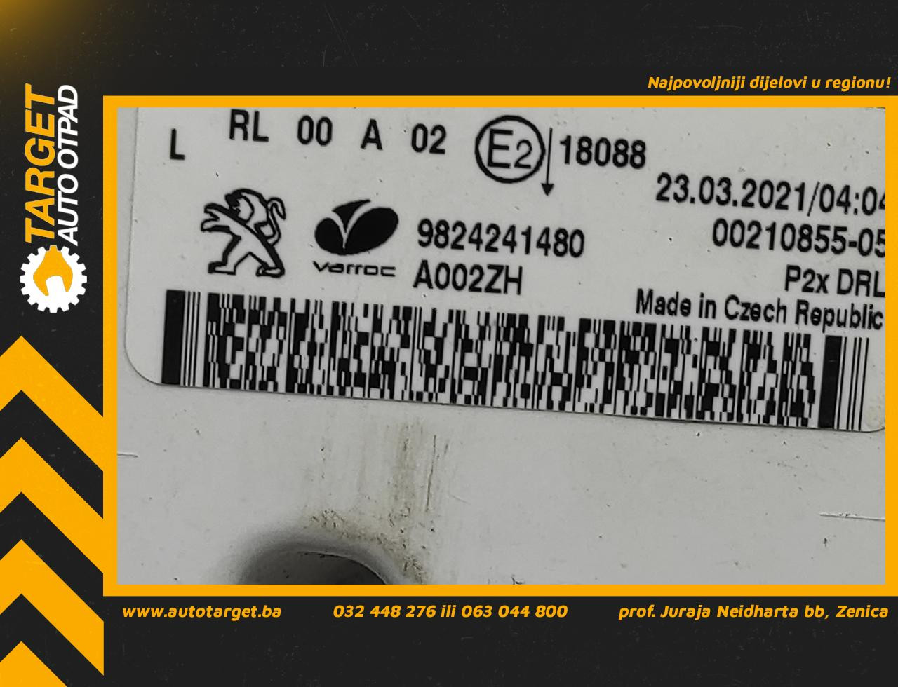 DNEVNO SVJETLO PEUGEOT 208 > 19- 9824241480