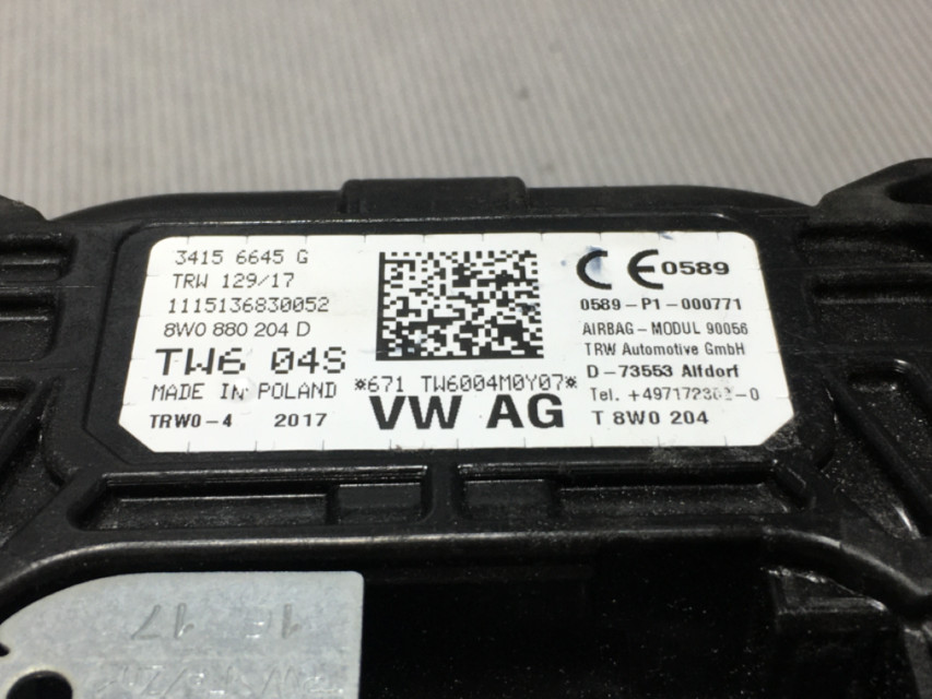 AIRBAG SUVOZACA AUDI A4 (B9) > 15-18 8W0880204d