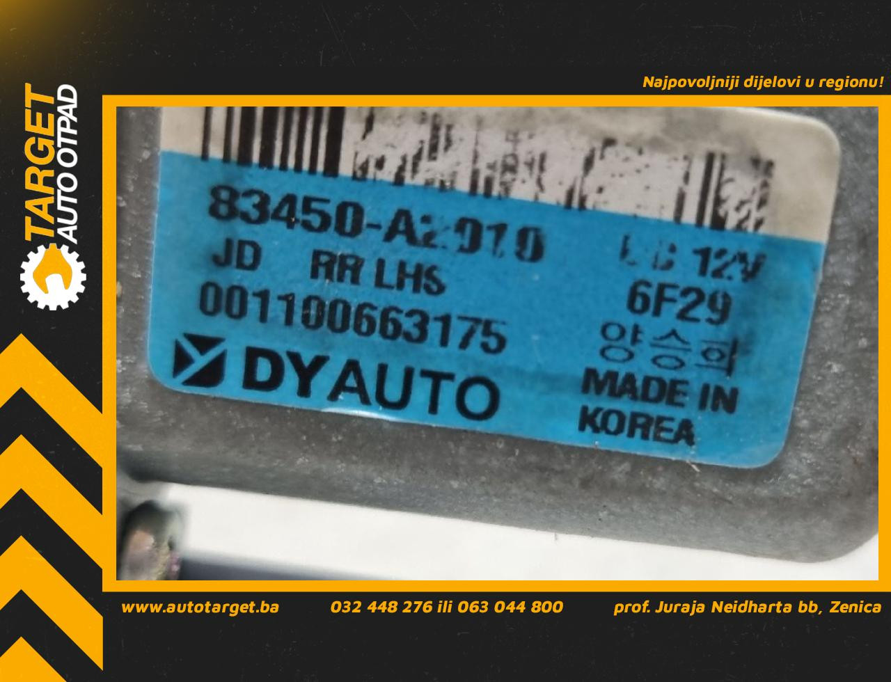 DIJELOVI MOTORIC PODIZACA STAKLA KIA CEED > 12-17 83450A2010