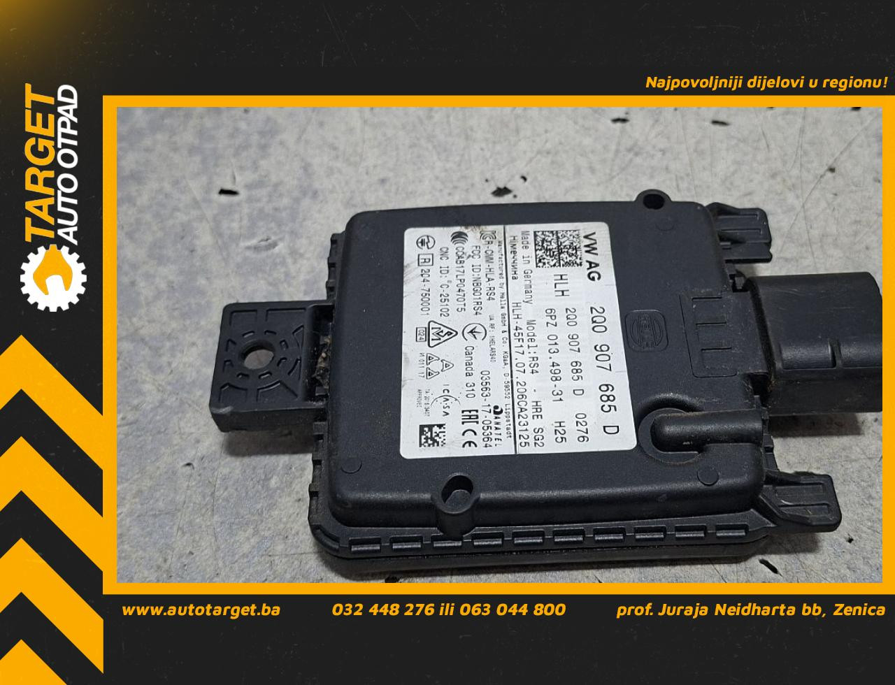 DIJELOVI RADAR SENZOR SKODA OCTAVIA > 19- 2.0 2Q0907685D