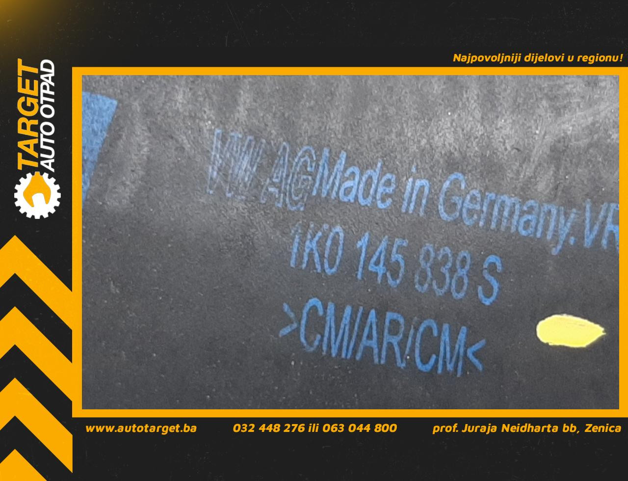 DIJELOVI CRIJEVO INTERKULERA VW EOS > 06-10 1K0145838S