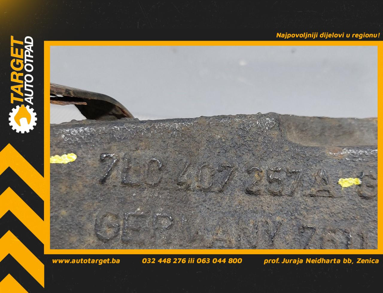 DIJELOVI GLAVCINA VW TOUAREG > 02-06 7L0407257A