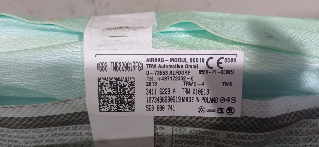 KROVNI AIRBAG SKODA OCTAVIA > 13-16 5E0880741