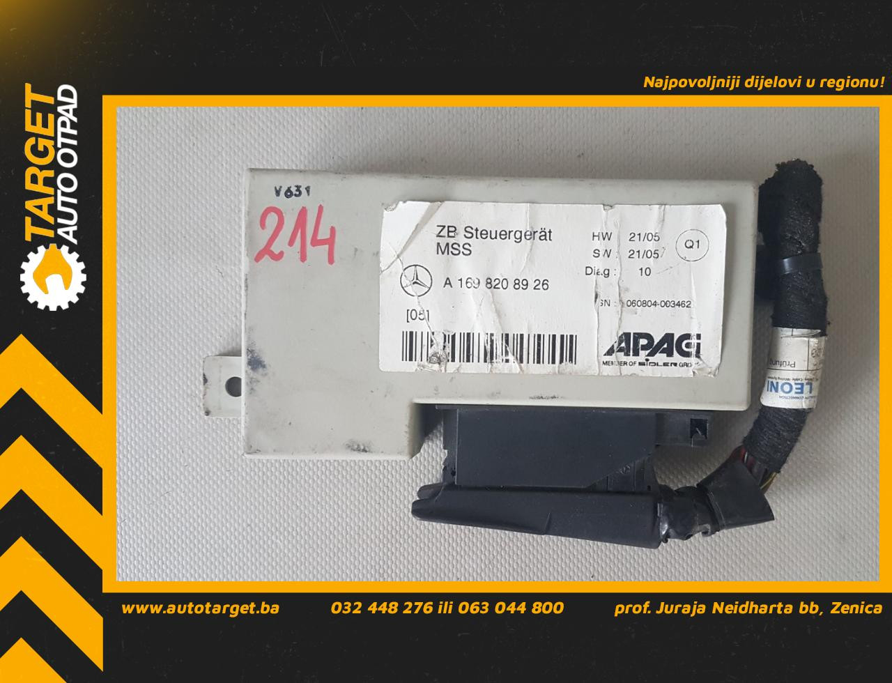 KOMFORT ELEKTRONIKA MERCEDES B KLASA (W245) > 05-08 A16
