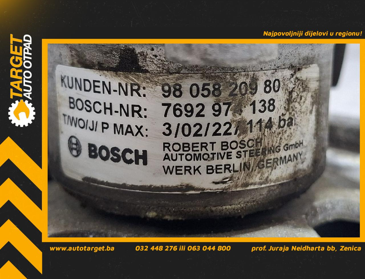 DIJELOVI SERVO PUMPA CITROEN JUMPER > 14- 2.2  9805820980