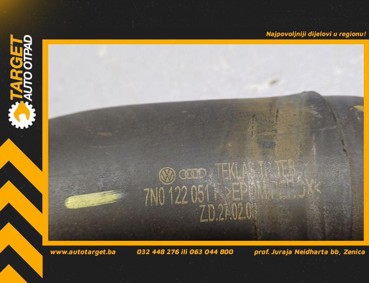 DIJELOVI CRIJEVO VW SHARAN > 10- 2.0 7N0122051F