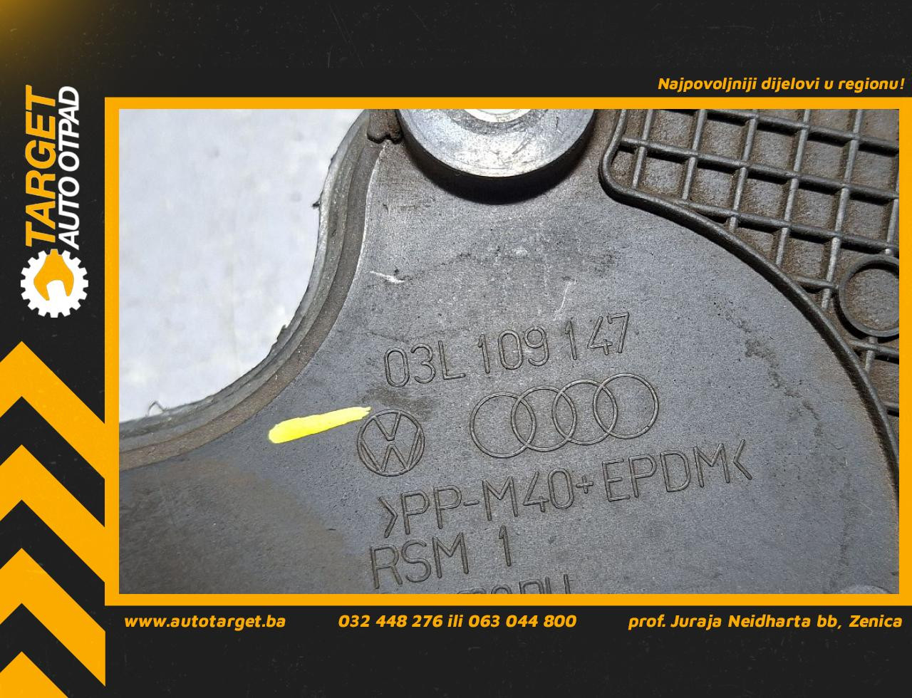 DIJELOVI POKLOPAC ZUPCASTOG REMENA VW POLO > 09-14 1.6 03L109147
