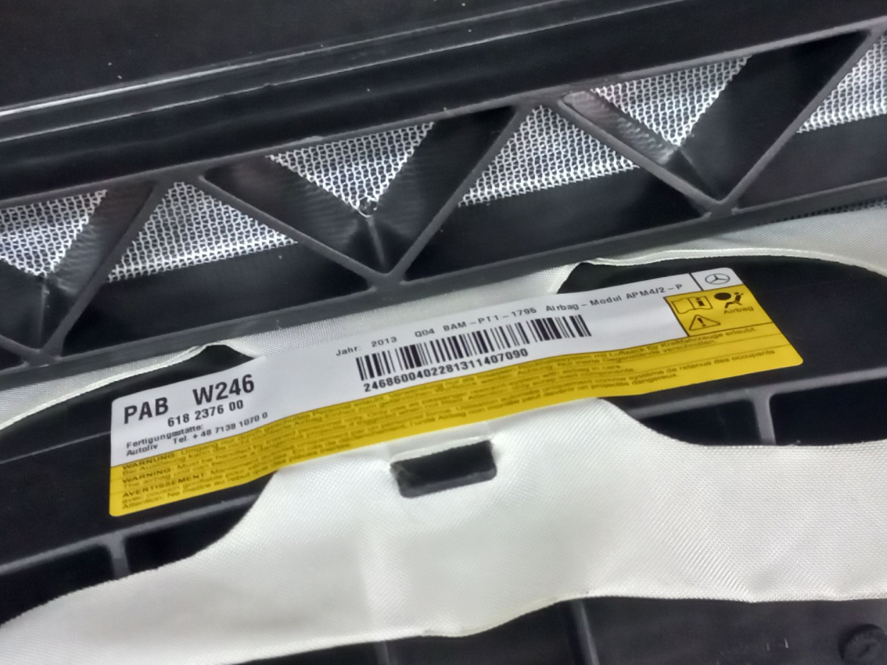 AIRBAG SUVOZACA MERCEDES B KLASA (W246) > 11-14 2468600