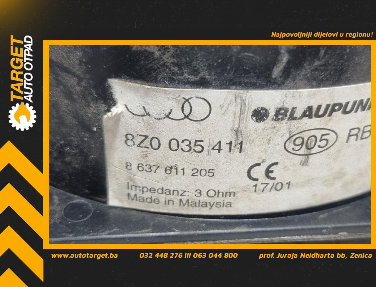 DIJELOVI ZVUCNIK AUDI A2 > 99-05 8Z0035411
