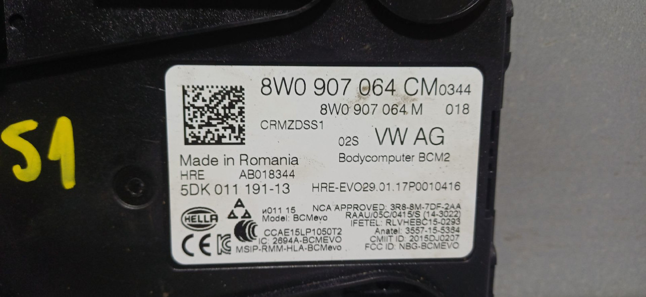 DIJELOVI BCM ELEKTRONIKA AUDI Q5 (FY) > 17 - 20  8W0907064CM