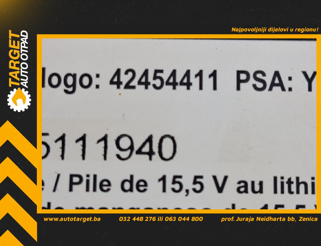 DIJELOVI BATERIJA OPEL INSIGNIA > 17-19 2.0 42454411