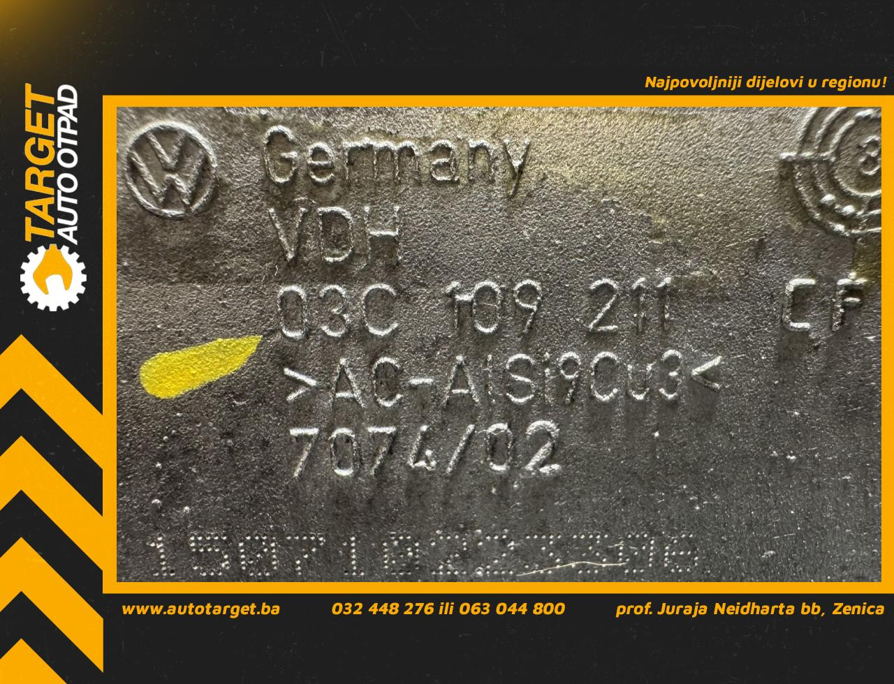 DIJELOVI DEKLO VW TIGUAN > 07-11 1.4 03C109211CF