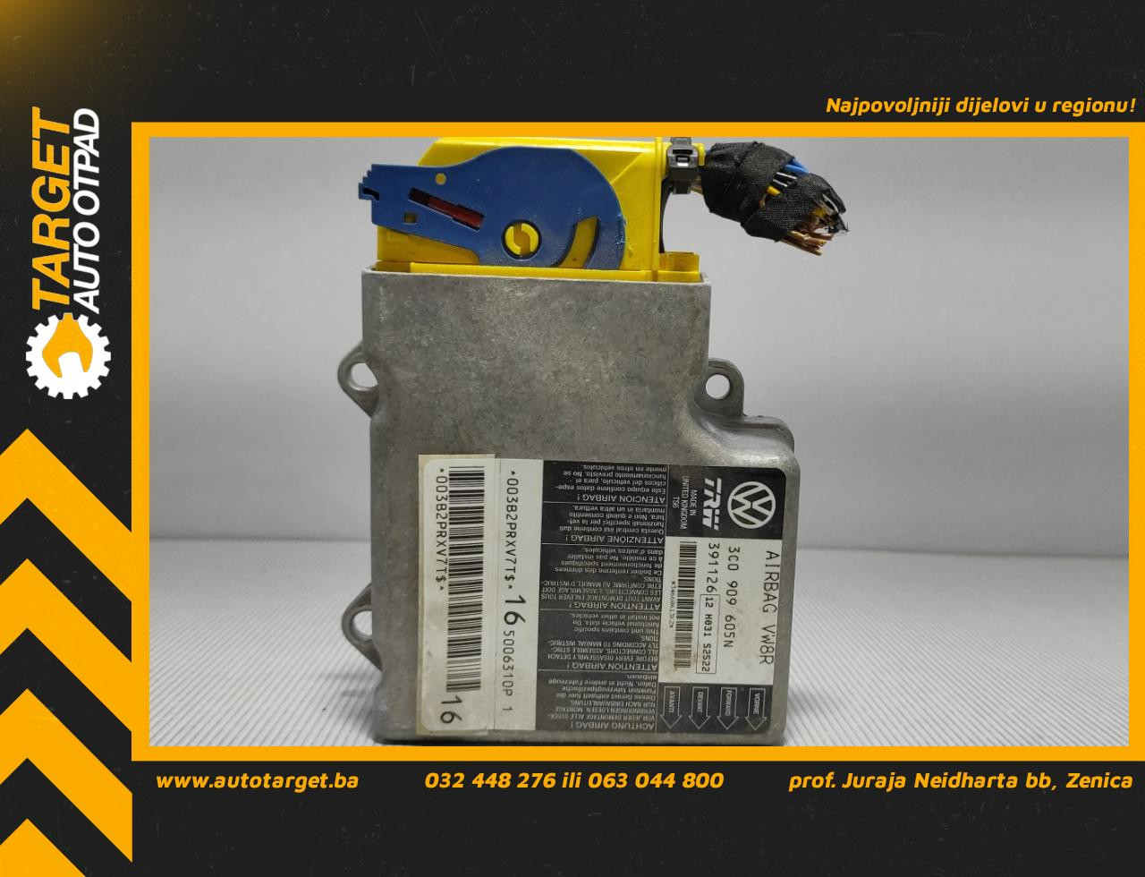 DIJELOVI ELEKTRONIKA AIRBAGA VW PASSAT B6 > 05-10 2.0 3C0909605N
