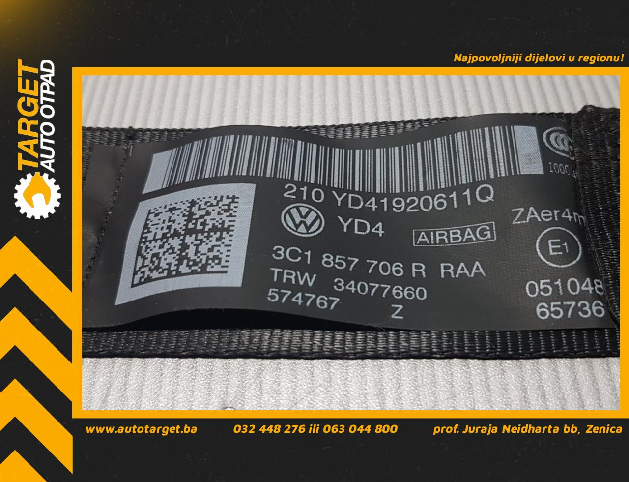 DIJELOVI POJAS VW PASSAT B7 > 10-14 3C1857706P