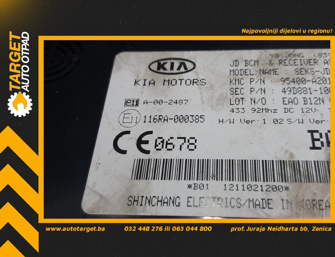 DIJELOVI ELEKTRONIKA MODUL KIA CEED > 18- 116RA000385