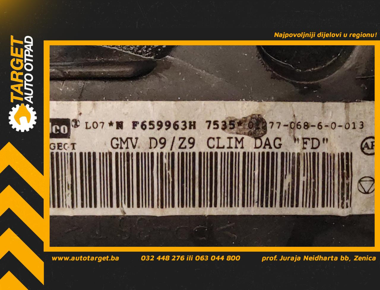 DIJELOVI VENTILATOR KABINE PEUGEOT 607 > 00-10 F659963H