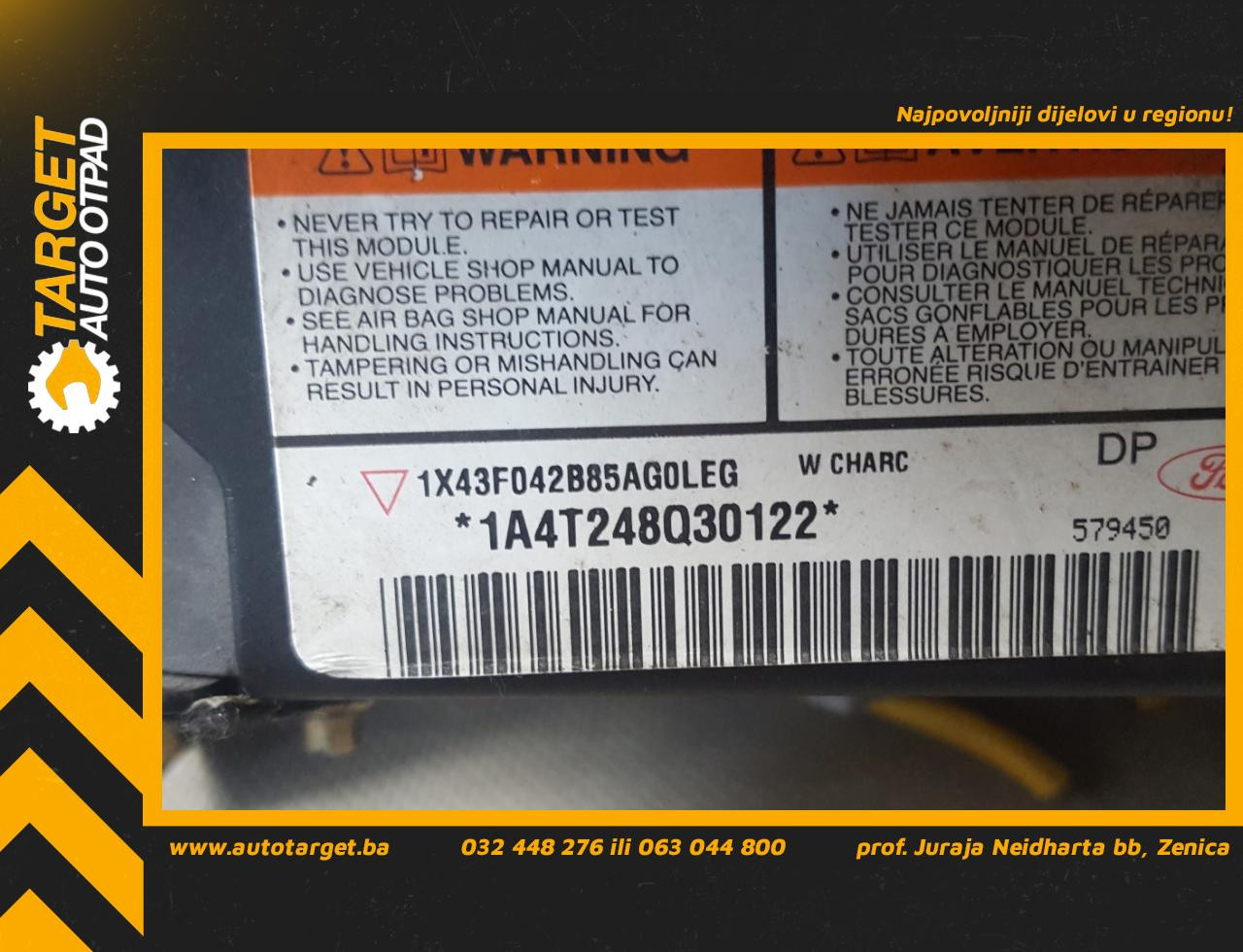DIJELOVI AIRBAG VOLANA JAGUAR X-TYPE > 01-09 30351764A