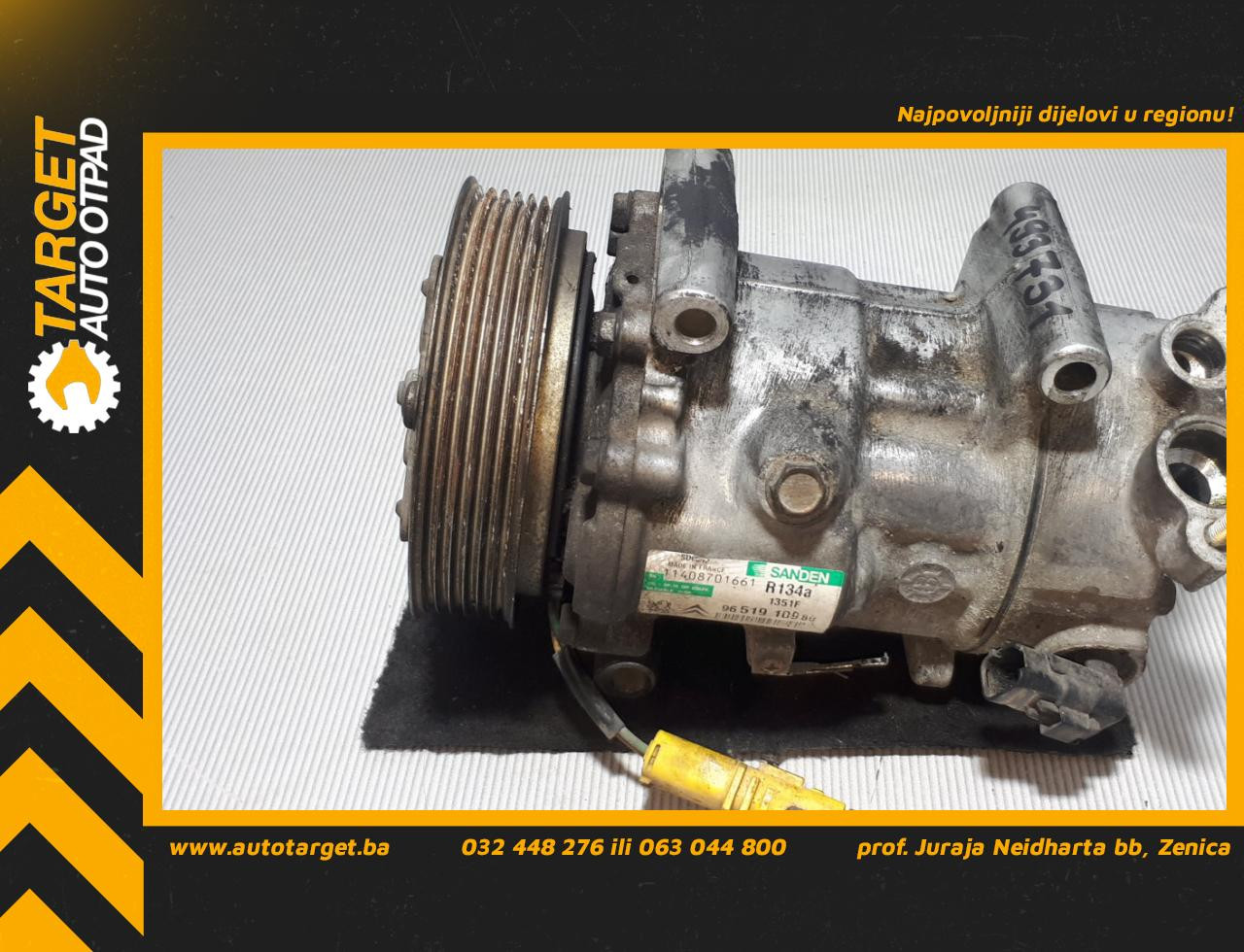 DIJELOVI KOMPRESOR KLIME PEUGEOT 307 > 05-09 1.6 9651910980