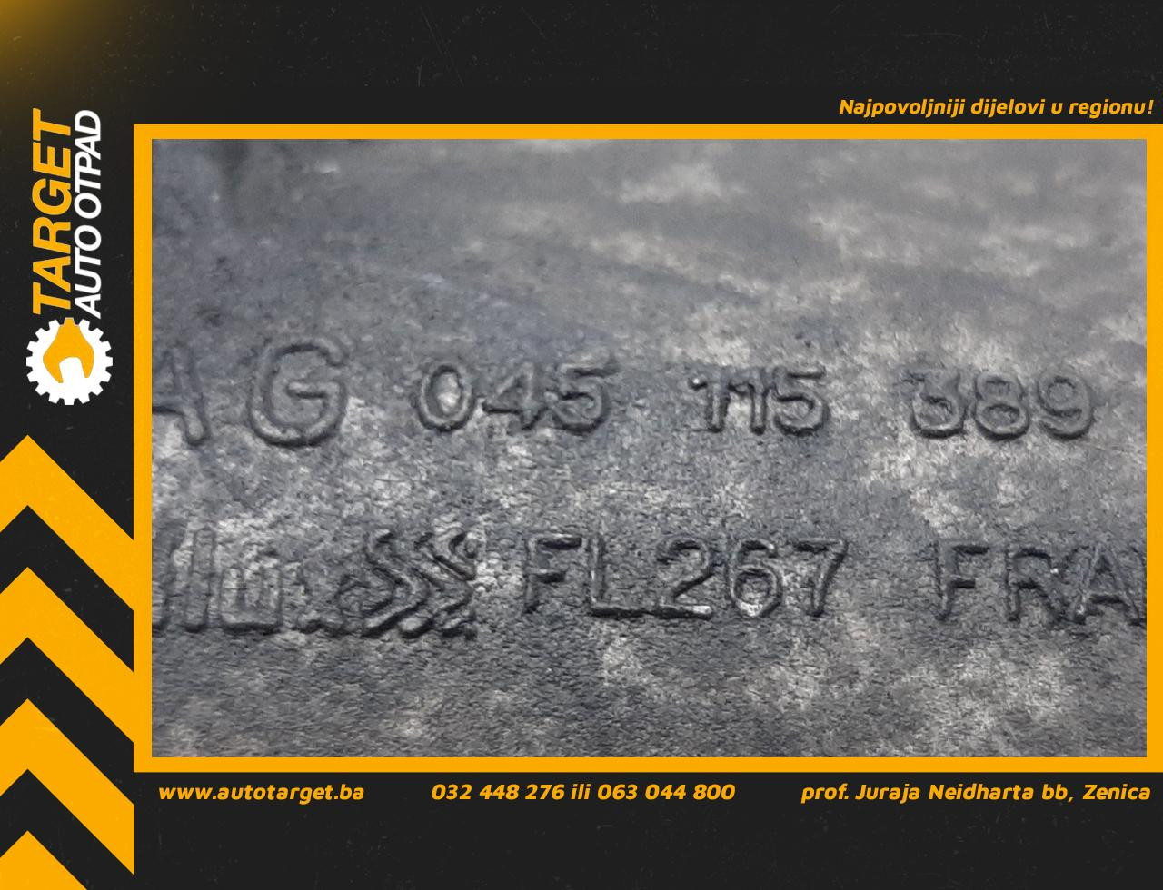 DIJELOVI KUCISTE FILTERA ULJA VW GOLF 6 > 08-12 2.0 045115389J