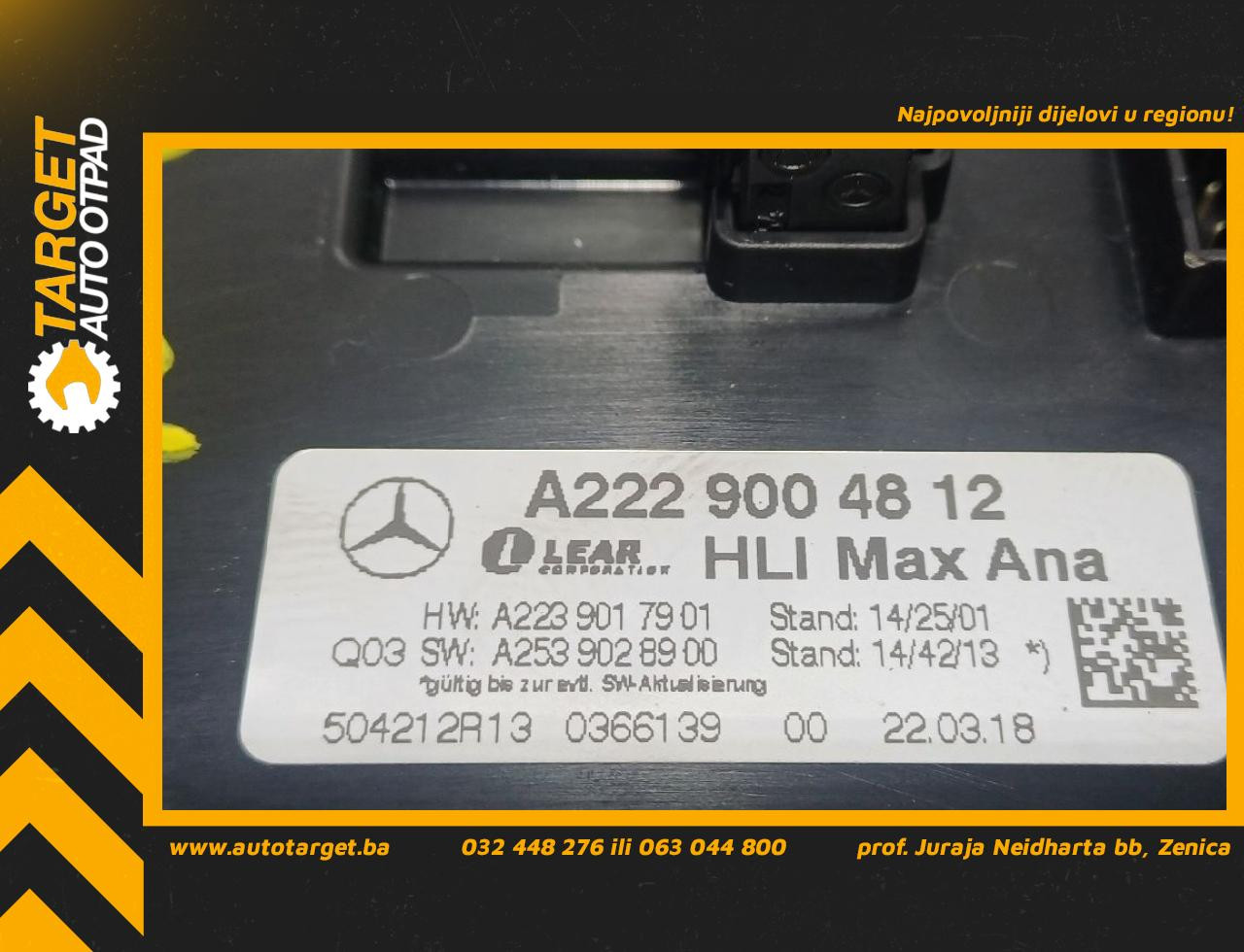 DIJELOVI BALAST FARA MERCEDES GLC (X253) > 16-22 2.2 A2229004812
