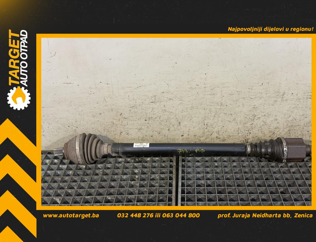 DIJELOVI POLUOSOVINA SKODA SUPERB > 19- 2.0 3Q0407272CE