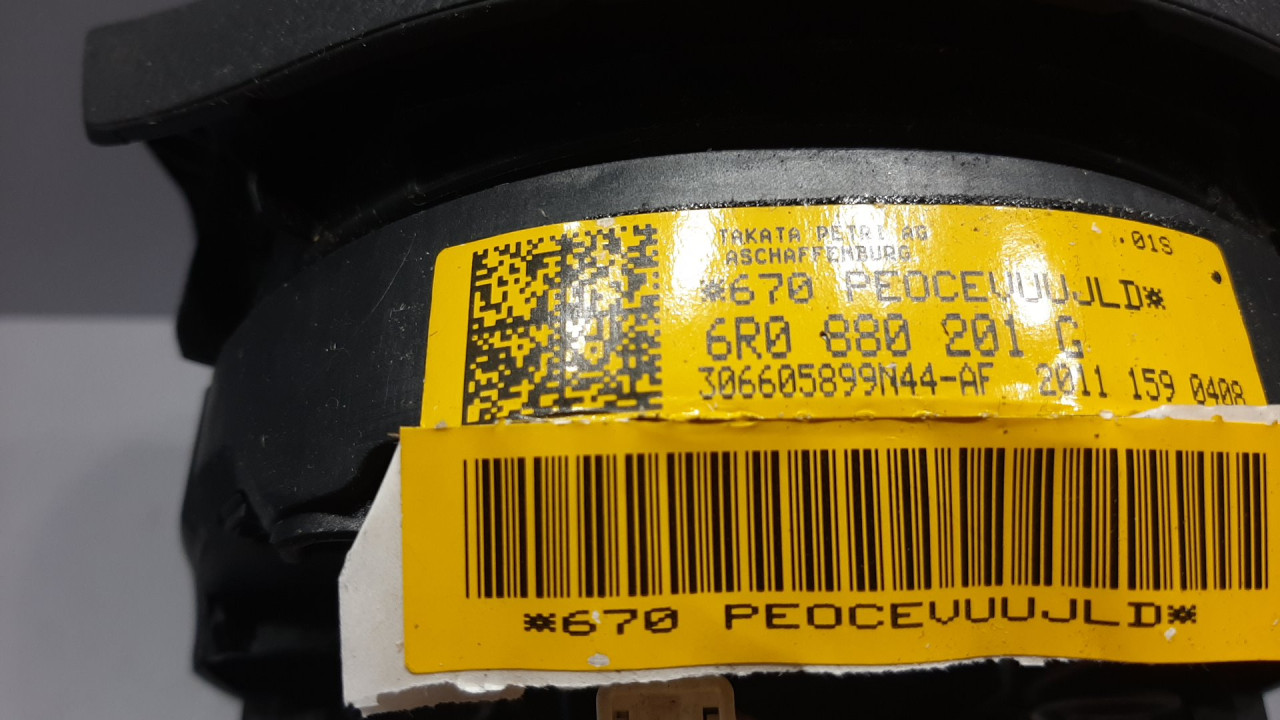 DIJELOVI AIRBAG VOLANA VW POLO > 09-14 6R0880201G