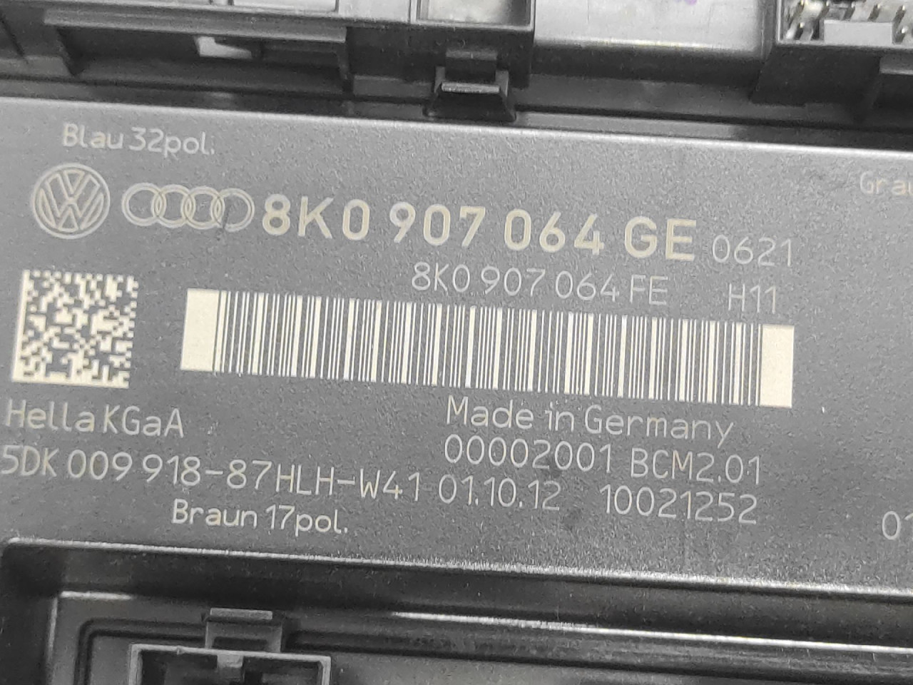 KOMFORT ELEKTRONIKA AUDI A5 (8T) SPORTBACK > 11-17 8K09