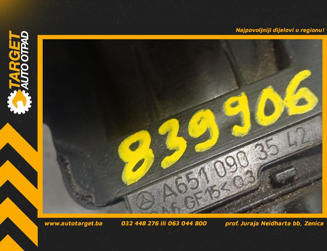 DIJELOVI CRIJEVO MERCEDES GLC (X253) > 16-22 2.2 A6510903542