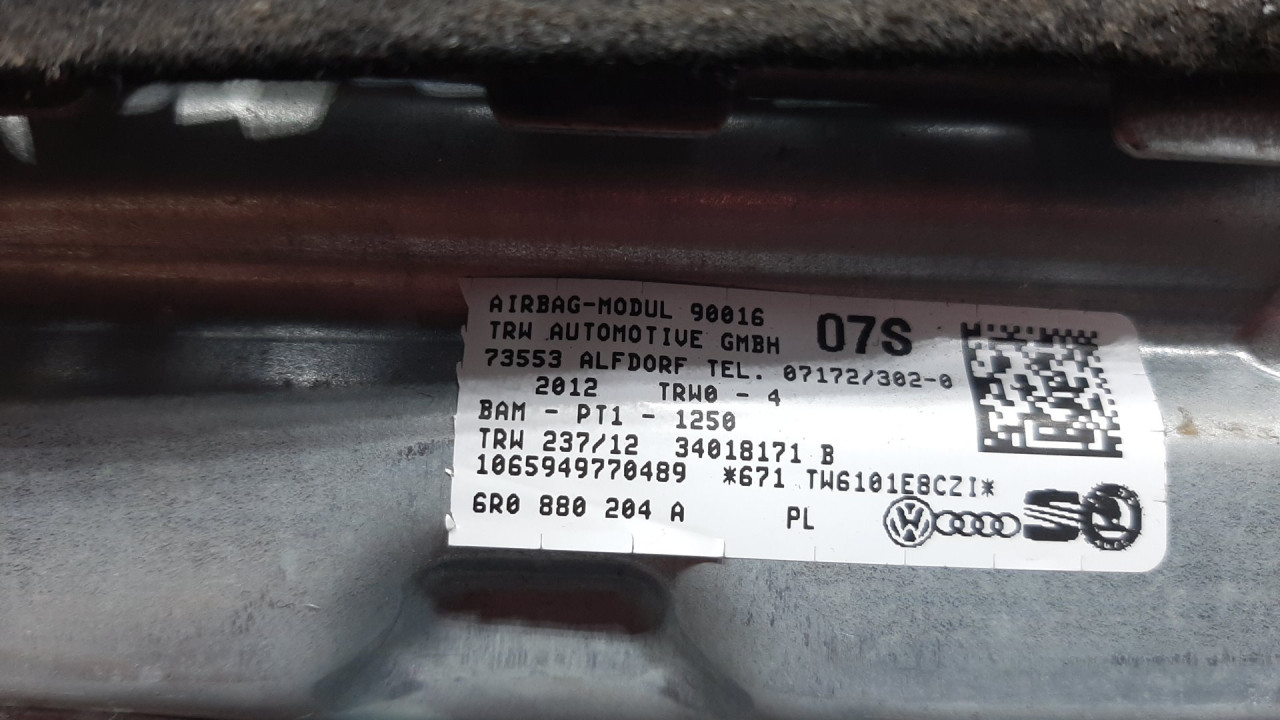 AIRBAG SUVOZACA VW POLO > 09-14 6R0880204A