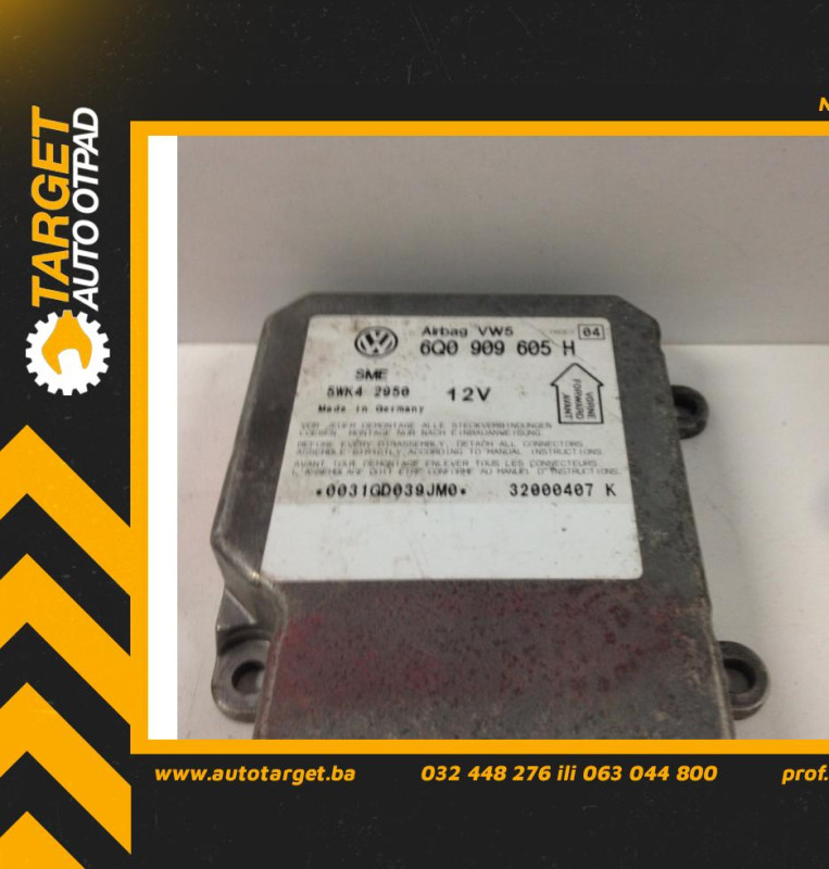 DIJELOVI ELEKTRONIKA AIRBAGA SKODA FABIA > 00-04 6Q0909605H