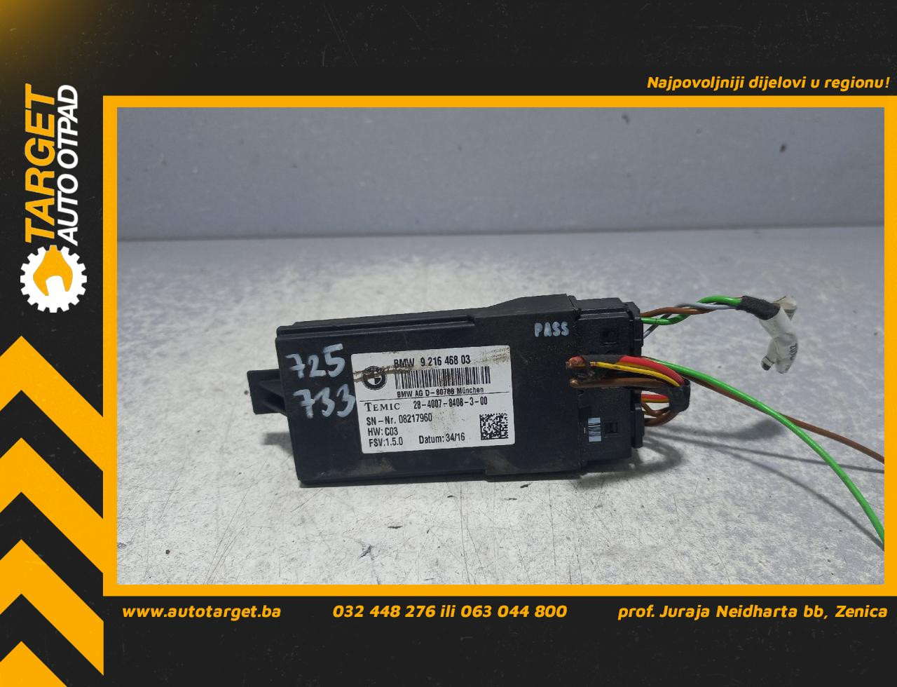 ELEKTRONIKA MODUL SJEDISTA BMW X4 (F26) > 13-18 9216468
