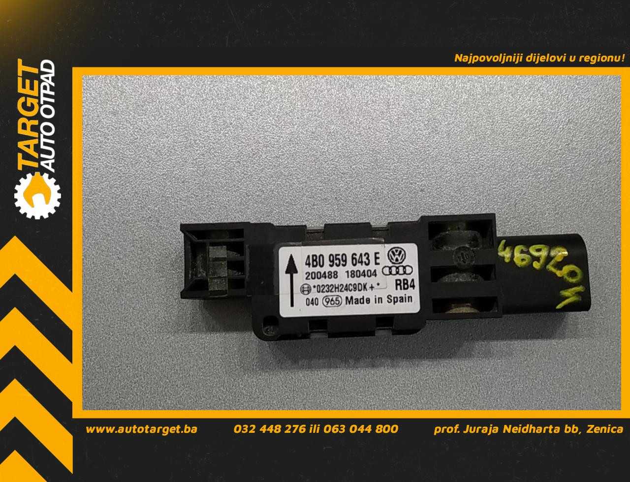 DIJELOVI SENZOR AIRBAGA AUDI A8 (4E) > 02-10 4B0959643E