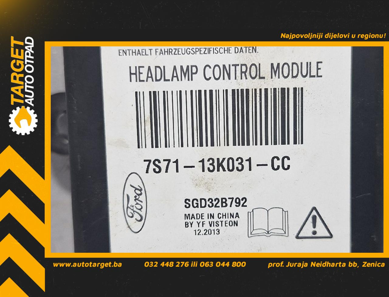DIJELOVI ELEKTRONIKA MODUL FORD KUGA > 13-16 2.0 7S7113K031CC