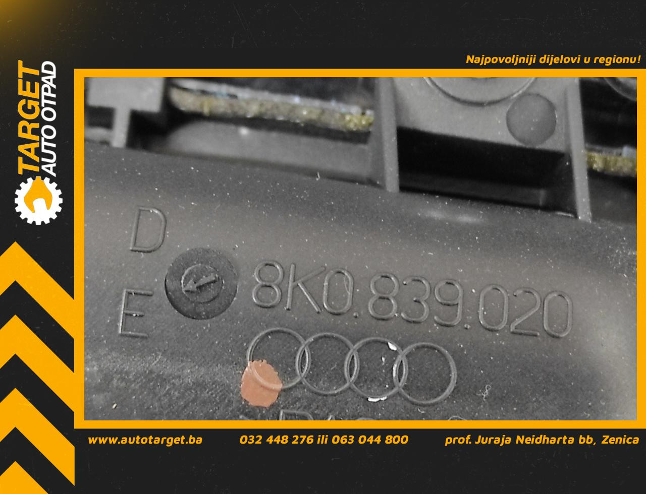 UNUTRASNJA RUCKA VRATA AUDI A4 (B8) > 12-15 8K0839020E