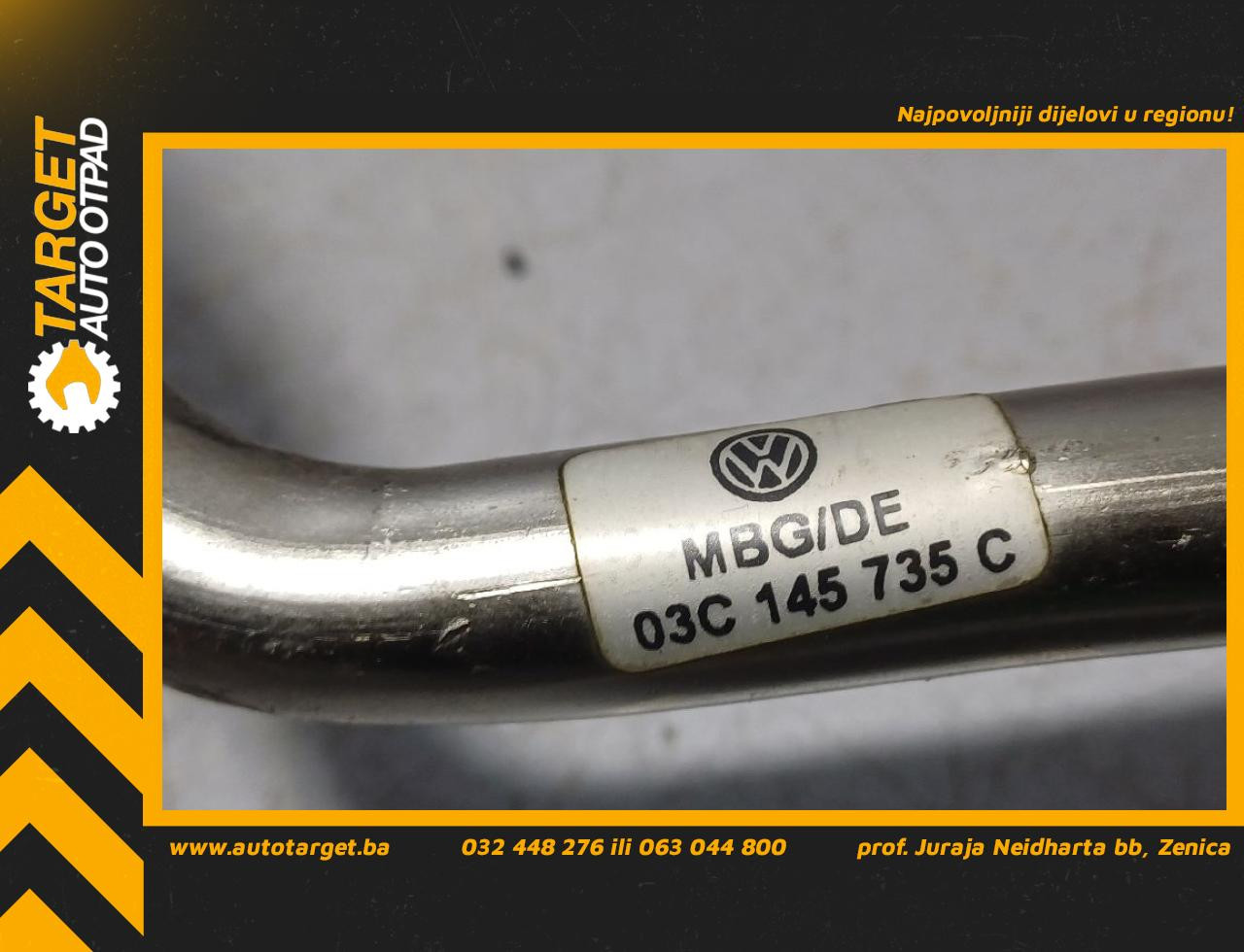 DIJELOVI CRIJEVO TURBINE VW PASSAT B6 > 05-10 1.4 03C145735C