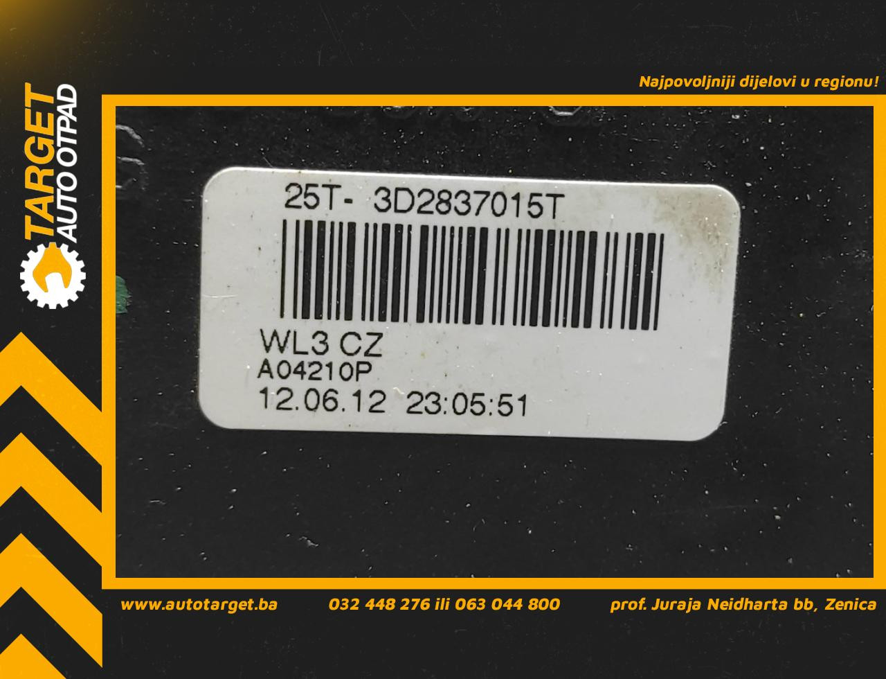 DIJELOVI BRAVA VRATA VW CADDY > 03-10 3D2837015T
