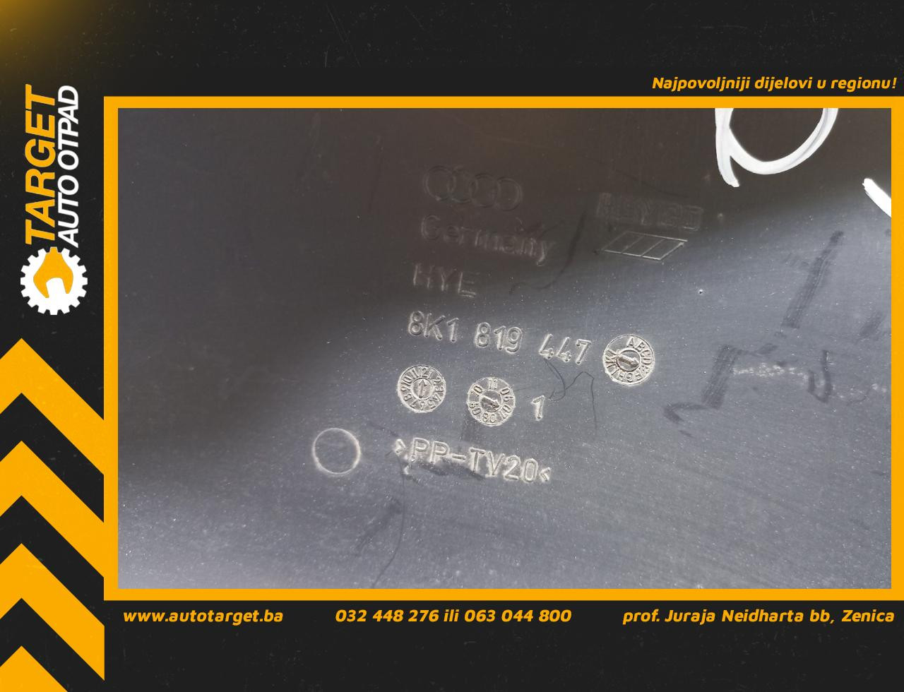 DIJELOVI PLASTIKA AUDI A4 (B8) > 07-11 2.0 8K1819447