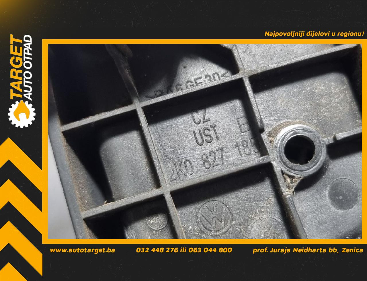 DIJELOVI UNUTRASNJA RUCKA VRATA VW CADDY > 03-10 2K0827185B
