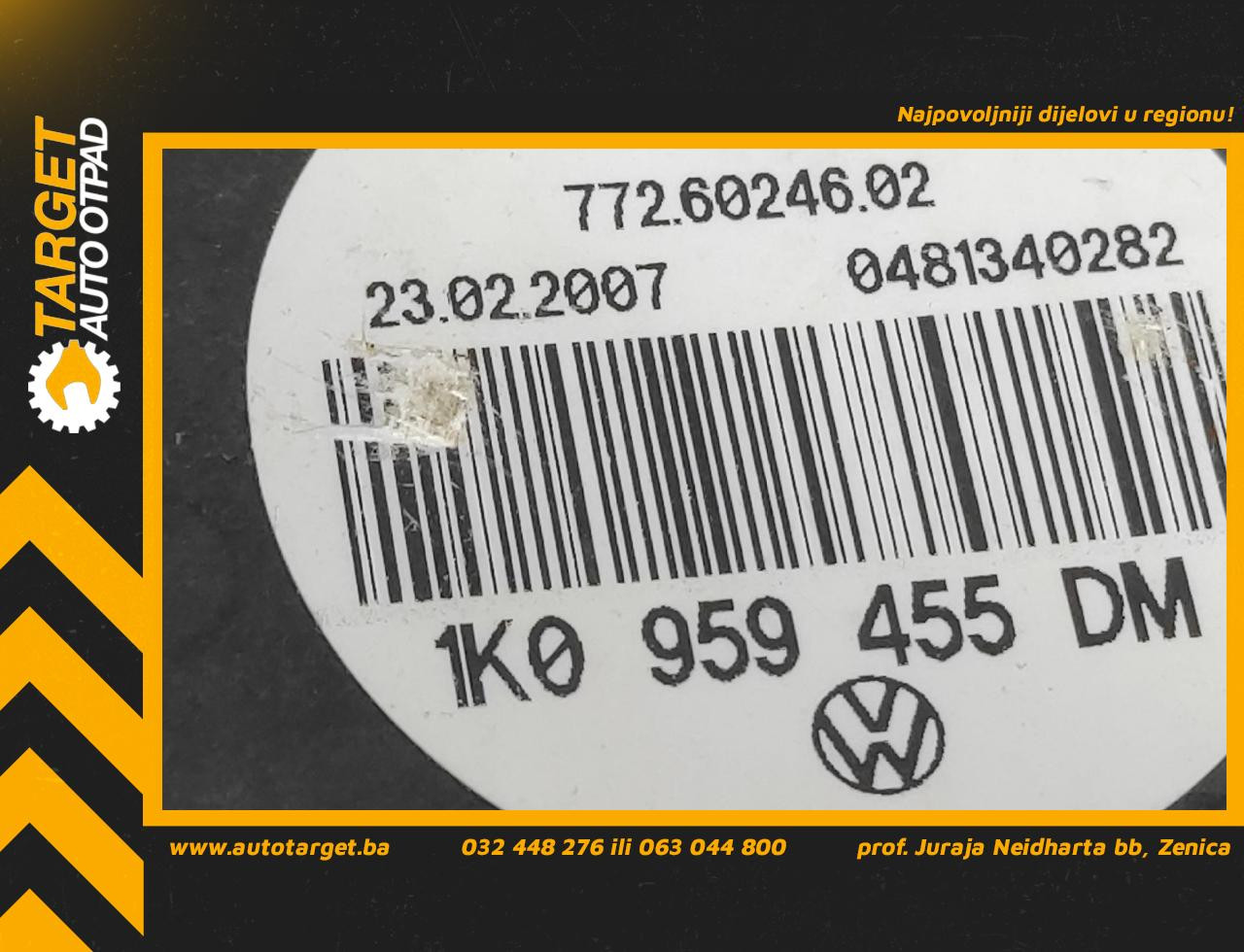 DIJELOVI VENTILATOR VW CADDY > 03-10 1K0959455DM