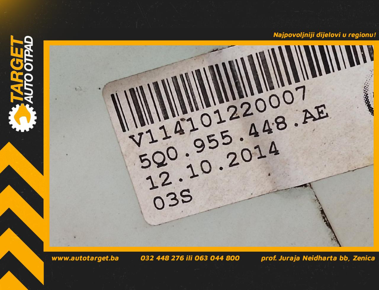 BOCA VODE BRISACA AUDI A3 (8V1/8VA) > 12-16 5Q0955448AE