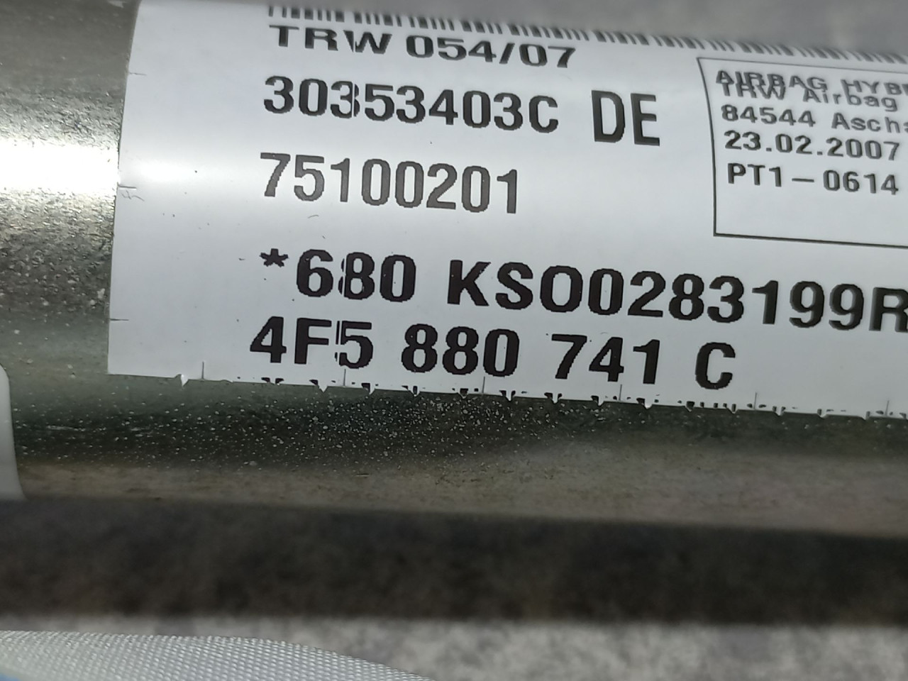 DIJELOVI KROVNI AIRBAG AUDI A6 > 04-08 4F5880741C