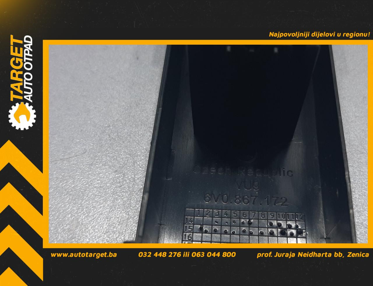 DIJELOVI PREKIDACI PROZORA SKODA FABIA > 00-04 6V0867172