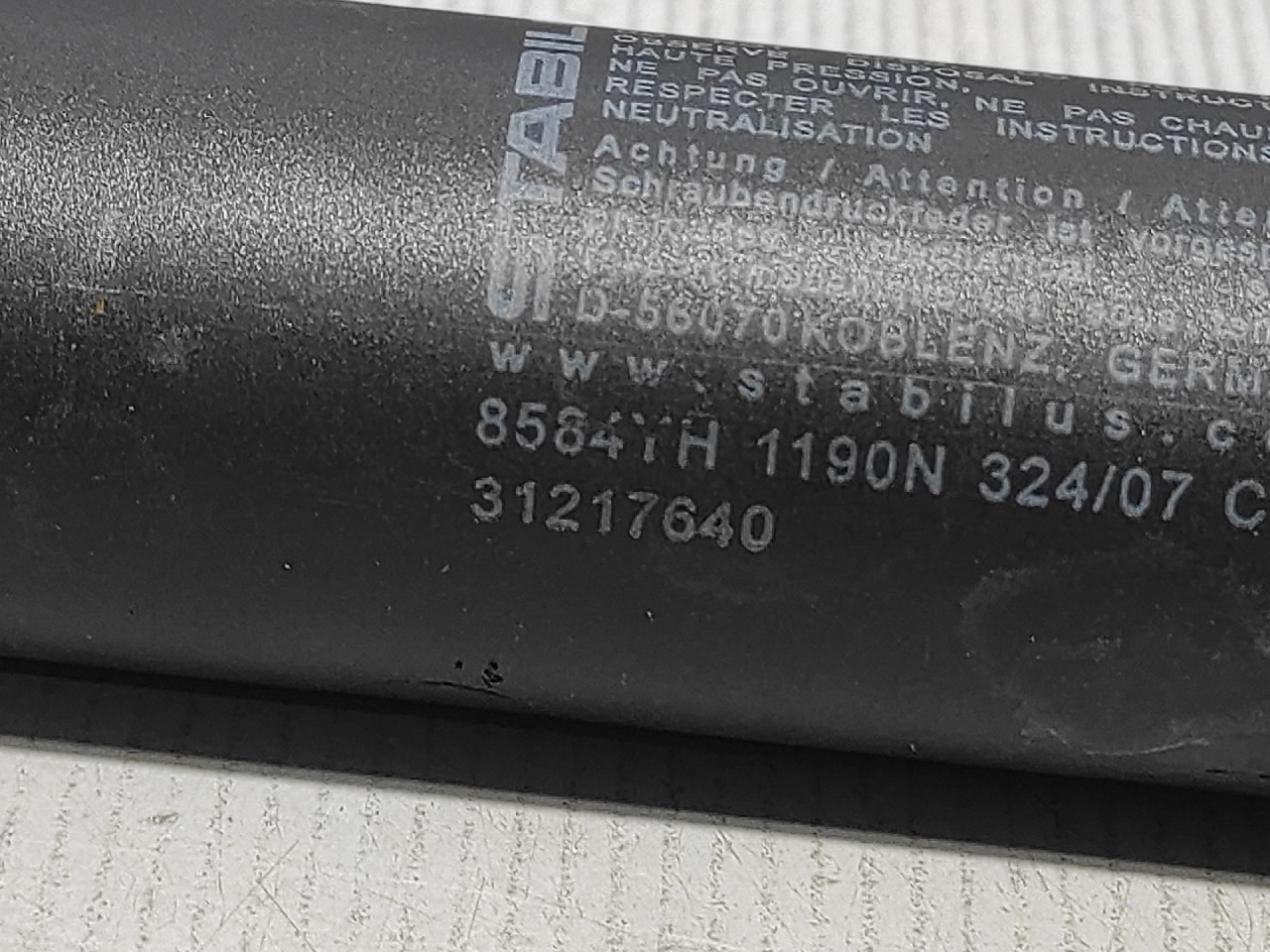 AMORTIZER GEPEKA VOLVO V70 > 14-16 31217640