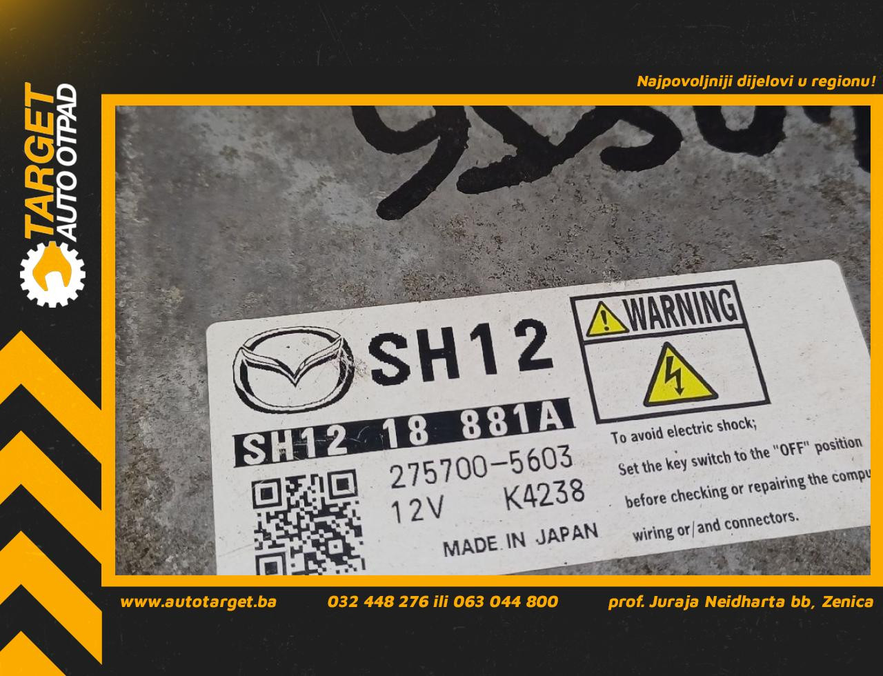 DIJELOVI ELEKTRONIKA MOTORA MAZDA 3 > 13-16 2.2 SH1218881A