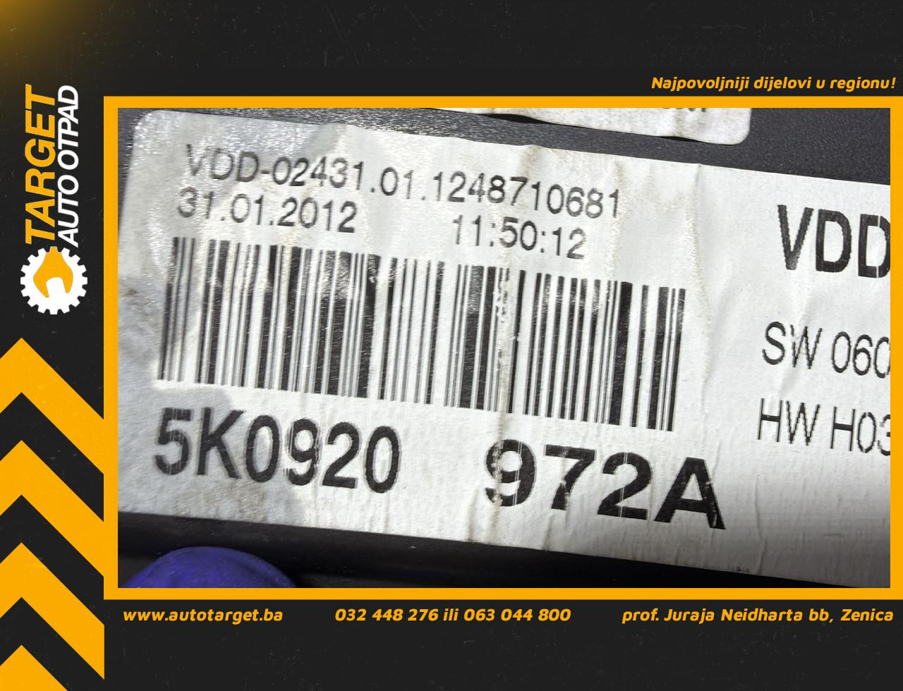 DIJELOVI CELER SAT VW GOLF 6 > 08-12 1.6 5K0920972A