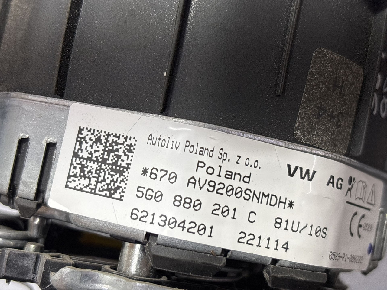 AIRBAG VOLANA VW PASSAT B8 > 14-19 5G0880201C