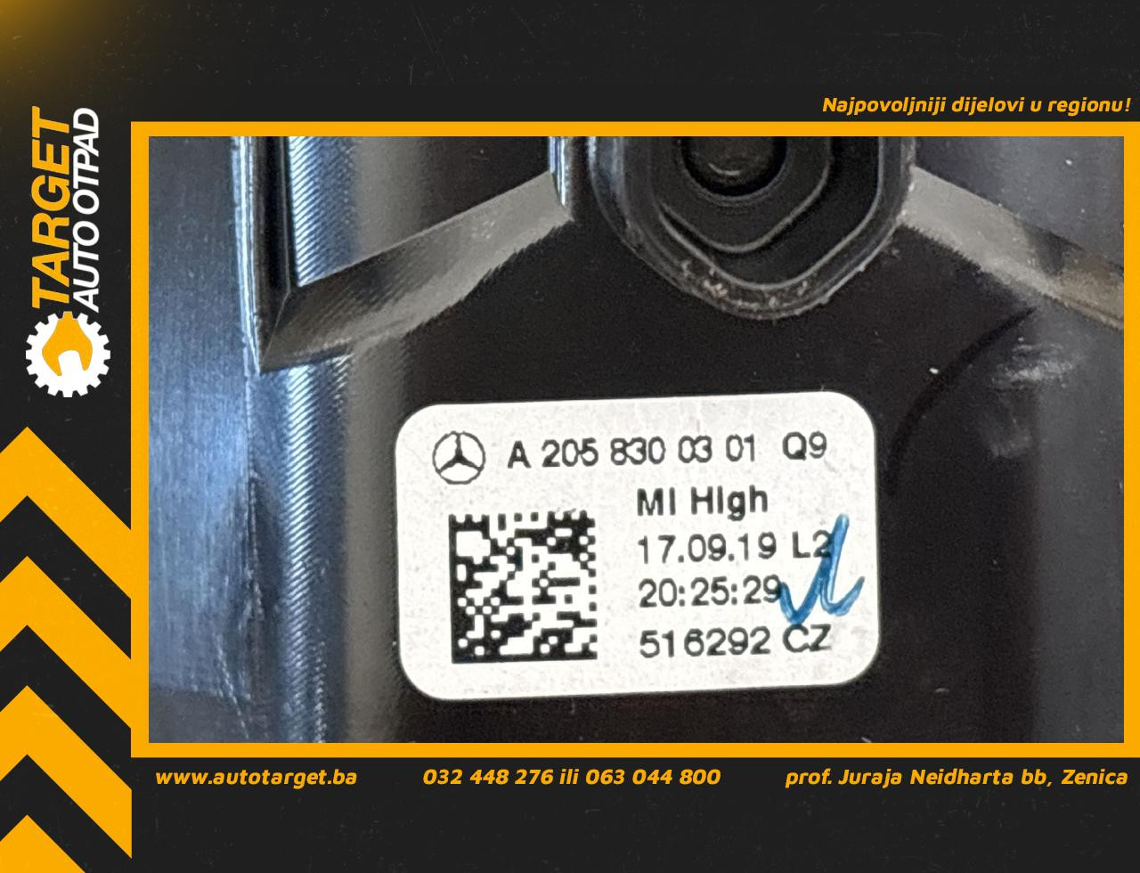 RESETKA VENTILACIJE MERCEDES GLC (X253) > 16-22 A2058300301