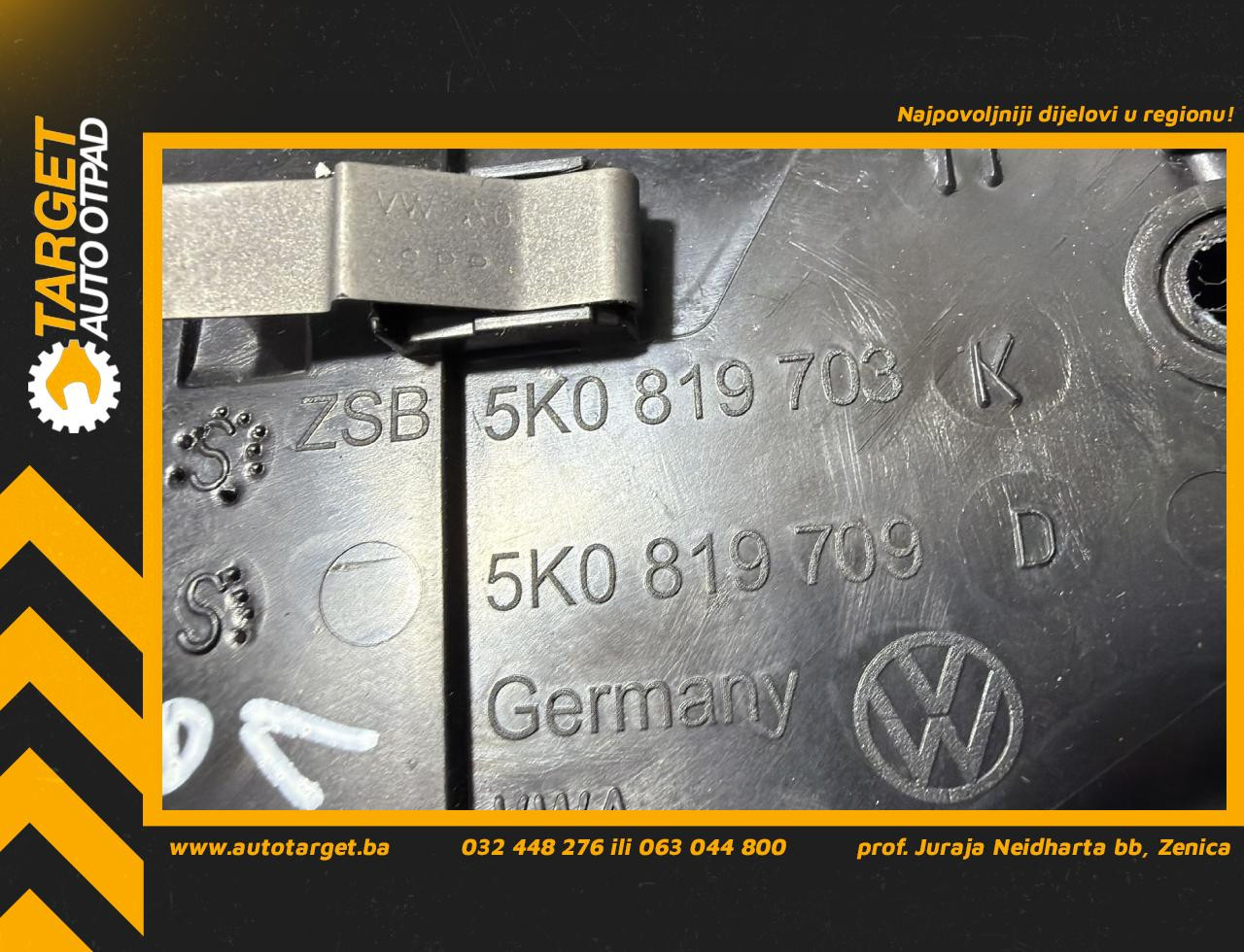DIJELOVI RESETKA VENTILACIJE VW GOLF 6 > 08-12 1.6 5K0819709D