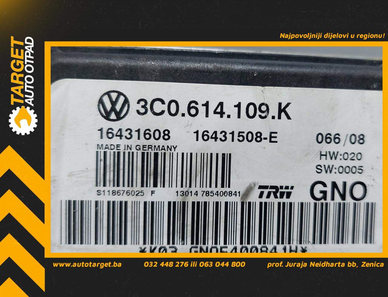 DIJELOVI ABS ELEKTRONIKA VW PASSAT B6 > 05-10 2.0 3C0614109K