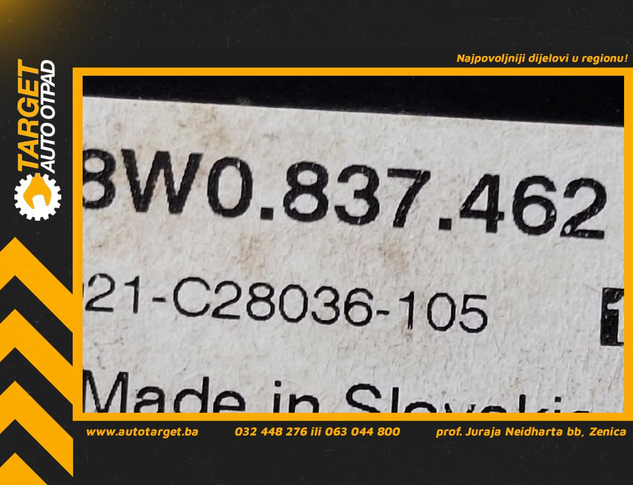 DIJELOVI ELEKTRO PODIZAC STAKLA AUDI A4 (B9) > 19- 3.0 8W0837462